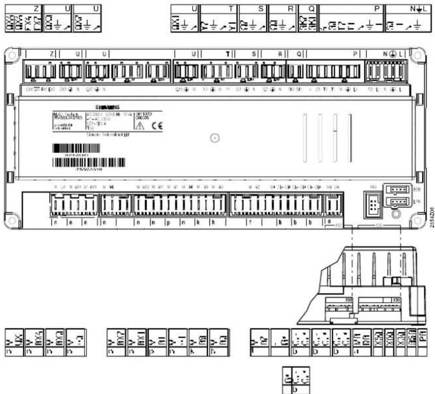 SIEMENS QAA75 - Bornes de raccordement RVS63.243 - 1