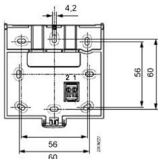 SIEMENS QAA75 - Dimensions et schéma de découpe - 2