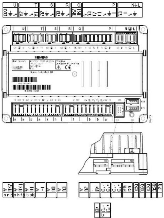 SIEMENS QAA75 - Bornes de raccordement RVS43.143 - 1