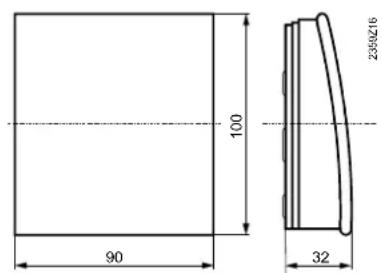 SIEMENS QAA75 - Dimensions et schéma de découpe - 1