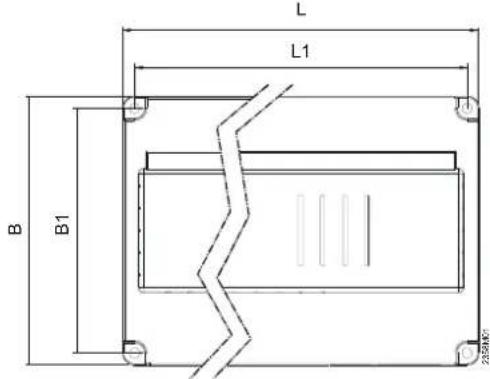 SIEMENS QAA75 - Dimensions et schéma de découpe - 1