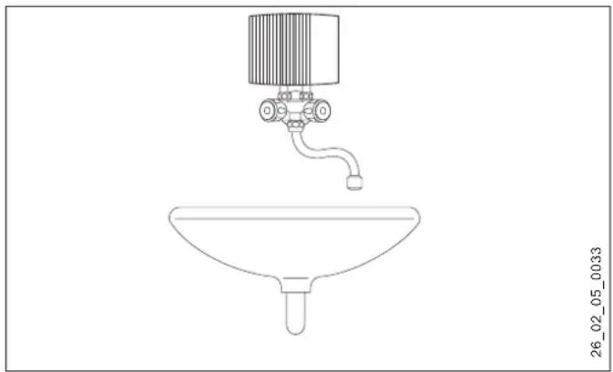 AEG MTE 440 - Montage sur évier à écoulement libre, avec robinetterie à écoulement libre - 1