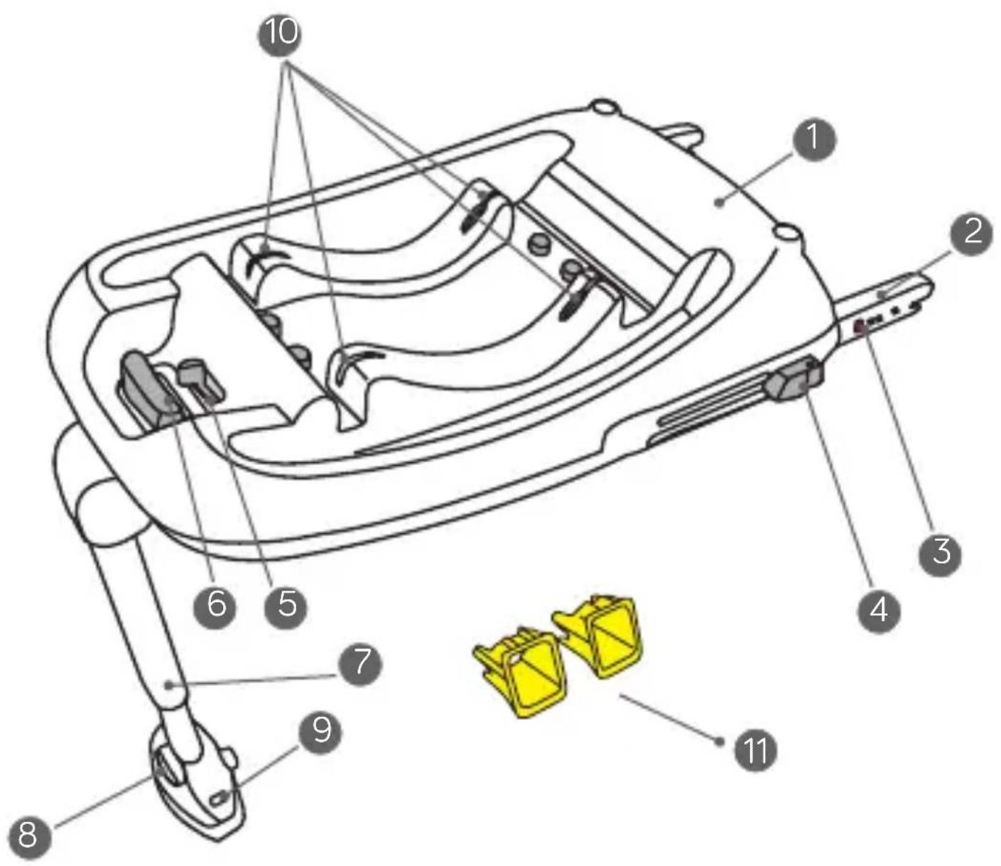 BABY JOGGER ISOFIX - REMOVING THE BASE FROM THE VEHICLE - 1