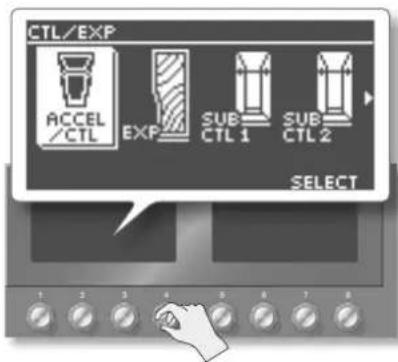 BOSS GT100 - Assigner une fonction à ACCEL/CTL, EXP SW, SUB CTL1 et SUB CTL2 - 2