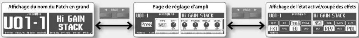 BOSS GT100 - Variations de la page principale - 1