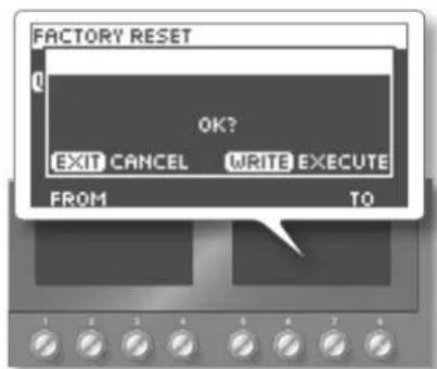 BOSS GT100 - Rétablir les réglages d'usine (Factory Reset) - 4