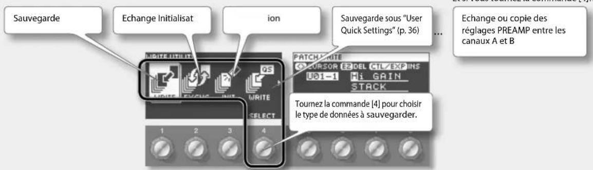 BOSS GT100 - Types de sauvegarde - 1