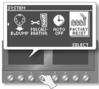 BOSS GT100 - Rétablir les réglages d'usine (Factory Reset) - 2