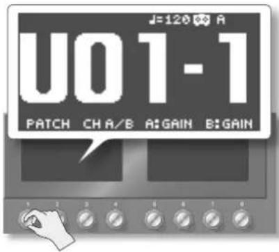 BOSS GT100 - Sélectionner un Patch avec une commande - 1