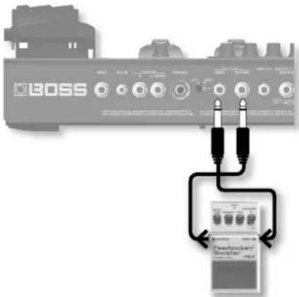 BOSS GT100 - Utiliser les prises SEND/RETURN - 1