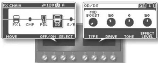 BOSS GT100 - Interface utilisateur conviviale à deux écrans - 1