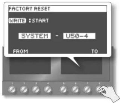 BOSS GT100 - Rétablir les réglages d'usine (Factory Reset) - 3