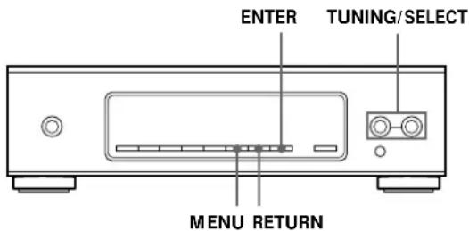 SONY STS3000ES - Betreffende het funktiemenu - 1