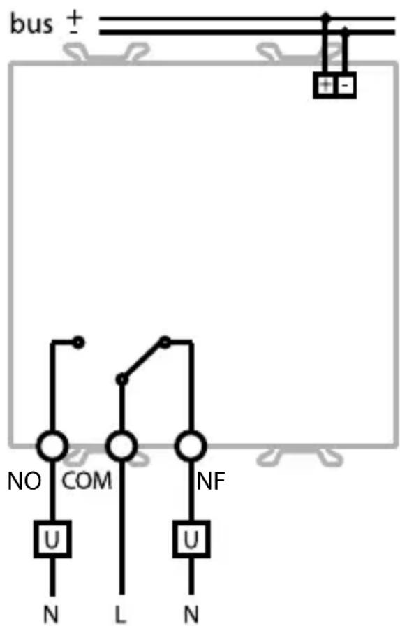 Gewiss GW12796 - Scheme des connexions - 1