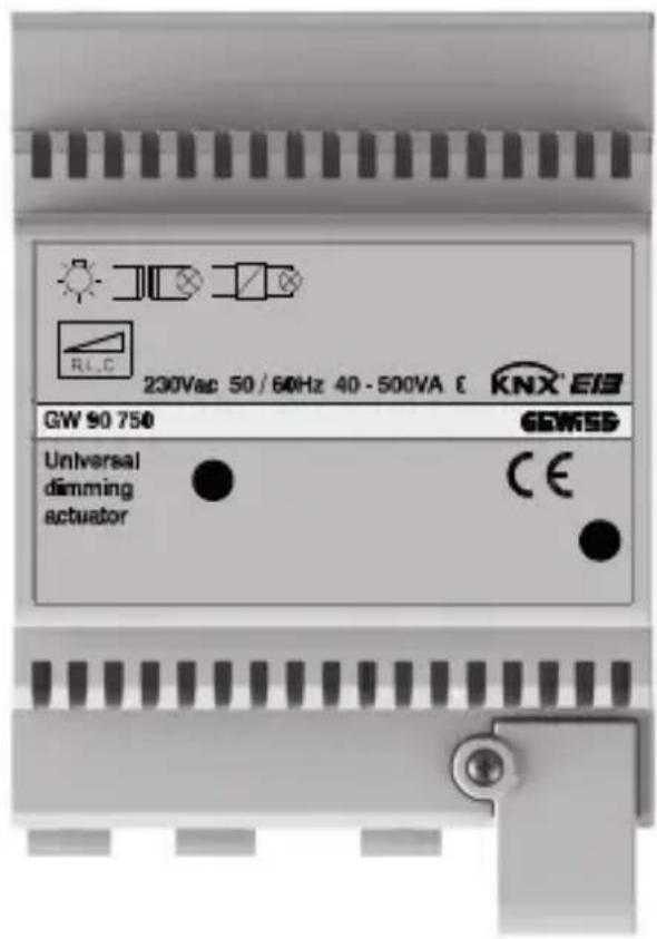 Gewiss GW90750 - Attutatore dimmer universale KNX 500VA - da guida DIN - 1