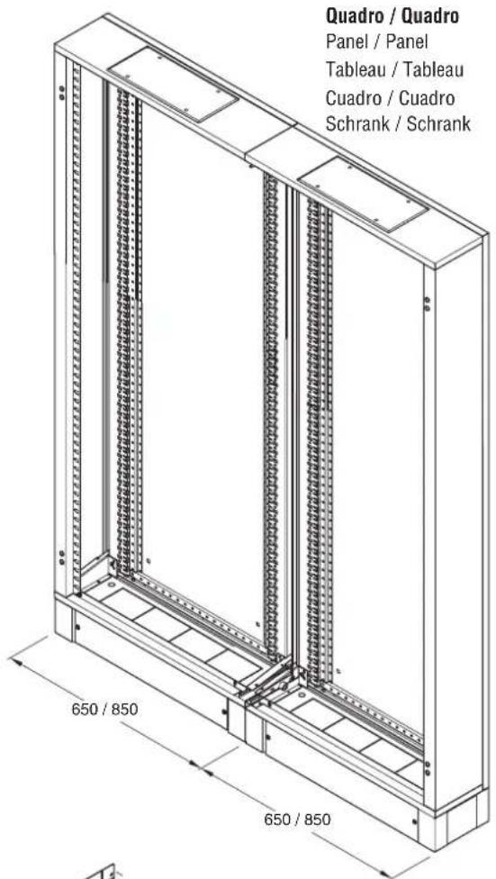 Gewiss GW45468 - MONTAGGIO SEPARATORE VERICALE VANO CAVI INTERNO: GW 45 447 - GW 45 448 - GW 45 449 - 5