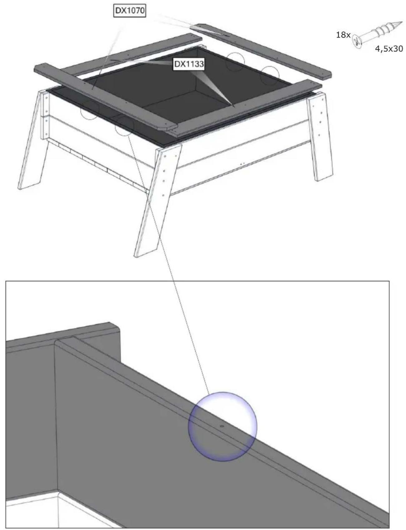 EXIT Aksent Kids Planter Table XL - Assembly / Montage / Montage / L'assemblage - 8