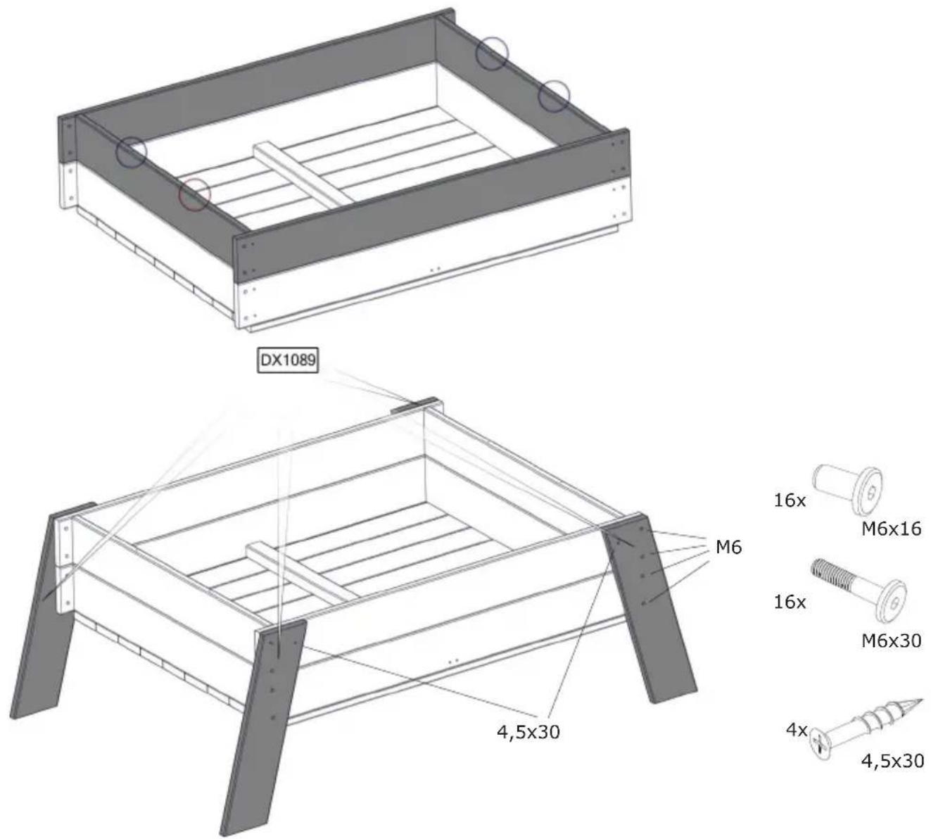 EXIT Aksent Kids Planter Table XL - Assembly / Montage / Montage / L'assemblage - 6