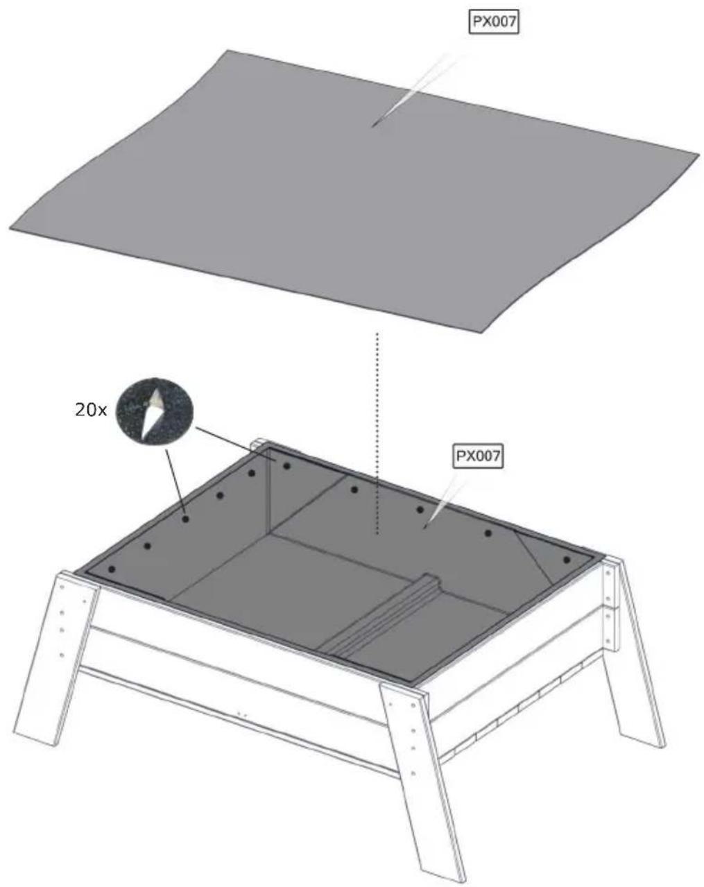 EXIT Aksent Kids Planter Table XL - Assembly / Montage / Montage / L'assemblage - 7