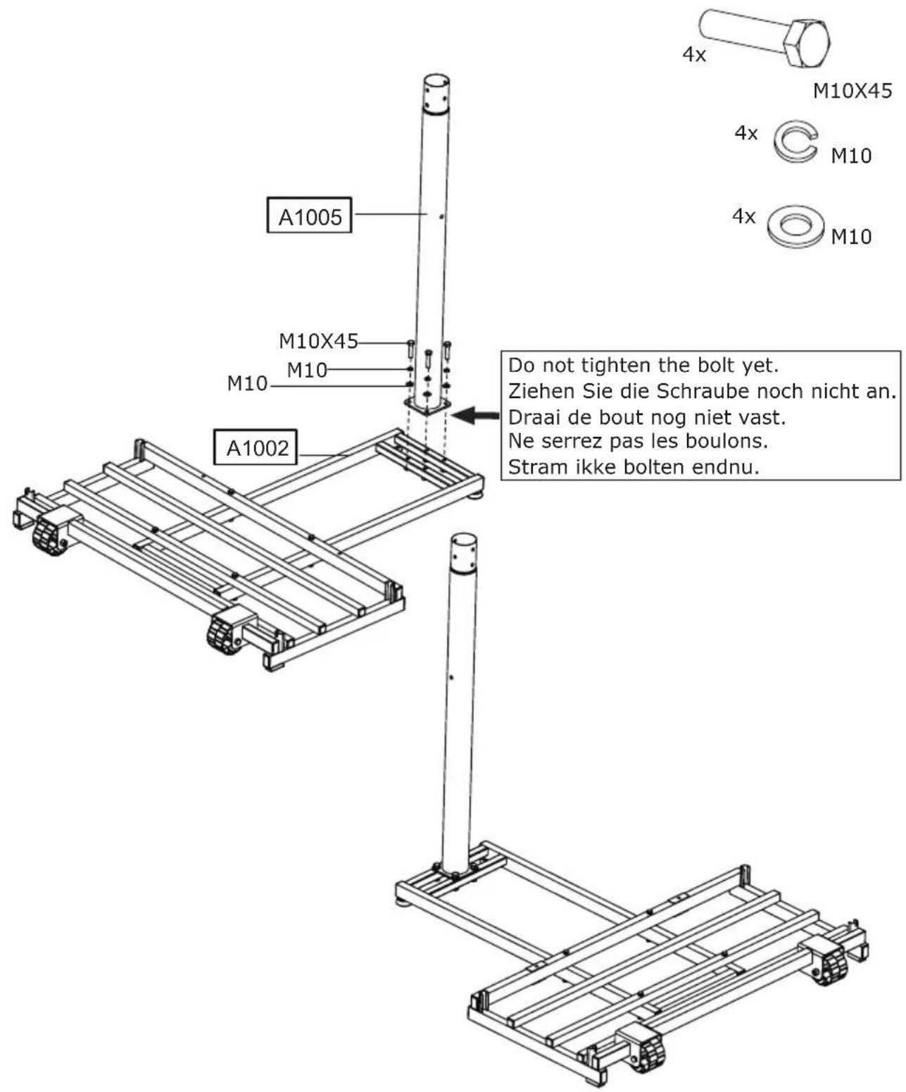 EXIT Comet Portable Basket - Step 2 / Schritt 2 / Stap 2 / Étape 2 / Trin 2 - 4