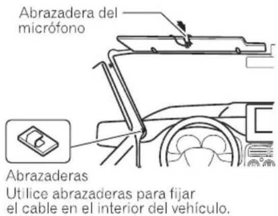 PIONEER CDBTB100 - 2Instalelaabrazaderadelmicrófonoen elparasol. - 1