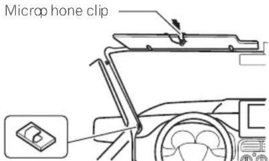 PIONEER CDBTB100 - 2Installthemicrophonecliponthesun visor. - 1