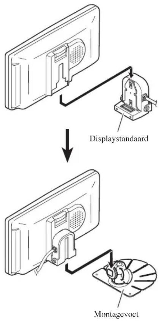 PIONEER AVDW6010 - Plak de kussentjes gegen de onderkant van de displaystandaard. - 2
