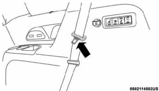 Chrysler Pacifica (2018) - Surpiqûre d'arrêt de la ceinture de sécurité – selon l'équipement - 1