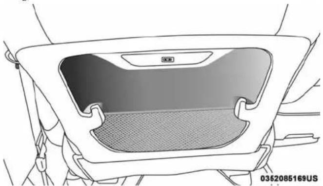 Chrysler Pacifica (2018) - Rangement du dossier de siège avant – selon l'équipement - 1