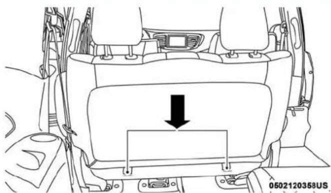 Chrysler Pacifica (2018) - Localiser les ancrages d'attache supérieurs - 2