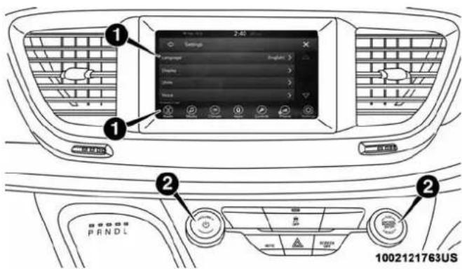 Chrysler Pacifica (2018) - Fonctionsprogrammablesparl'utilisateur-RéglagesdusystèmeUconnect4 - 1
