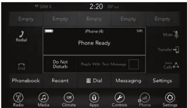 Chrysler Pacifica (2018) - Phone(Téléphone) - 1