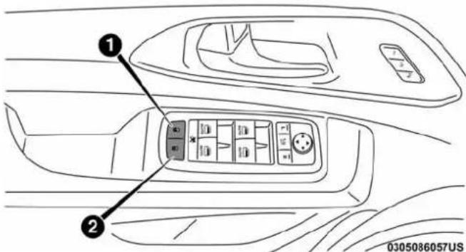 Chrysler Pacifica (2018) - Systèmedeverrouillage/déverrouillagecentral—selonl'équipement - 1