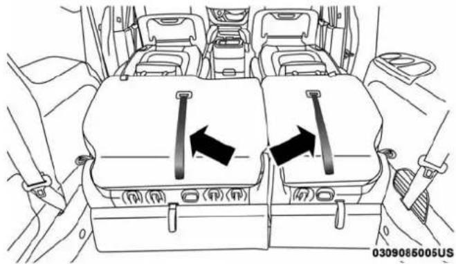 Chrysler Pacifica (2018) - Pour redresser les sièges de troisième rangée - 2