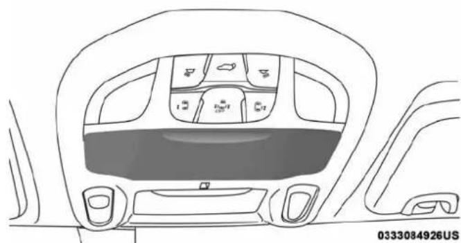 Chrysler Pacifica (2018) - Rangementaupavillonaveccompartimentde rangementpourlunettesdesoleil - 1