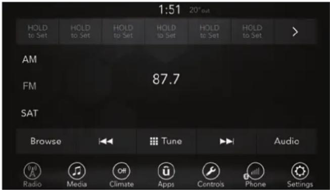 Chrysler Pacifica (2018) - Radio - 1