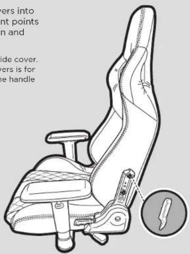 CORSAIR T1 Race - Chair back to seat assembly. - 2