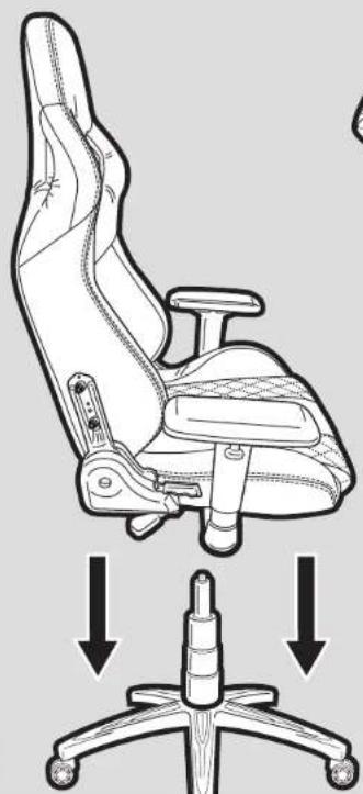 CORSAIR T1 Race - Chair back to seat assembly. - 1