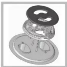 HOTPOINT PCN 752 THA(BK) - Replacing the Triple ring burner nozzles - 1