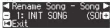 ROLAND HP603A - Renommer un morceau (Rename Song) - 2