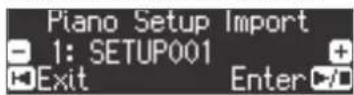 ROLAND HP603A - Chargement des réglages du piano (Piano Setup Import) - 1