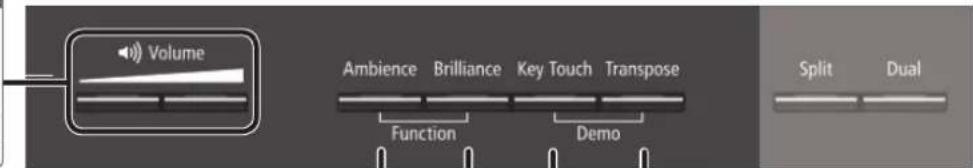 ROLAND HP603A - Régler le volume général - 1