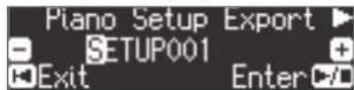 ROLAND HP603A - Enregistrement des réglages du piano (Piano Setup Export) - 1