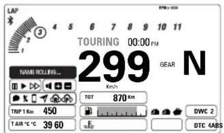 DUCATI Multistrada 1200 Enduro Pro (2018) - Indication tours moteur TRS/MN - 4