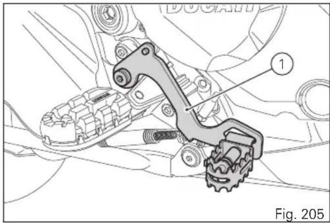 DUCATI Multistrada 1200 Enduro Pro (2018) - Pédale de commande frein arrêté - 1