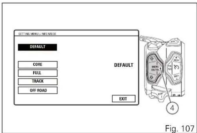 DUCATI Multistrada 1200 Enduro Pro (2018) - Selection du mode d'affichage - 2