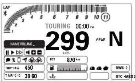 DUCATI Multistrada 1200 Enduro Pro (2018) - Indication tours moteur TRS/MN - 6