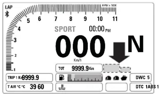DUCATI Multistrada 1200 Enduro Pro (2018) - Indication entretien (SERVICE) - 1