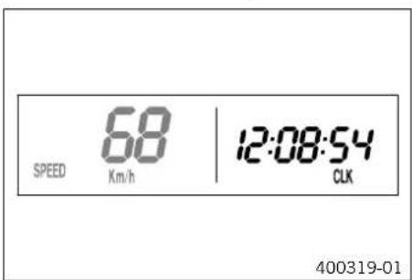 KTM 250 EXCF (2014) - Mode d'affichage SPEED/CLK (heure) - 1