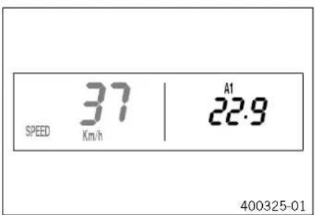 KTM 250 EXCF (2014) - Mode d'affichage SPEED/A1 (vitesse moyenne 1) - 1